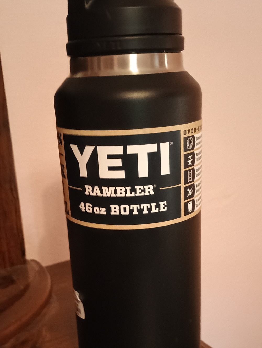 YETI Rambler 46 oz Vacuum Insulated Stainless Steel Bottle Chug Cap